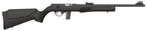 Rossi RB22L1811 RB22 Full Size 22 LR 10+1, 18" Matte Black Button Rifled Free Floating Steel Barrel, Matte Black Stainless Steel Receiver, Black Monte Carlo Stock, Right Hand