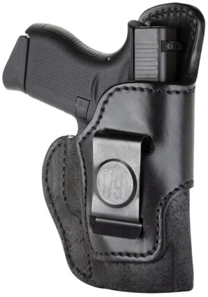 1791 Gunleather RCH3BLKR RCH IWB Size 03 Black Leather Belt Clip Compatible w/Ruger LC9/1911/Glock 43/43X Right Hand