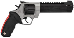 Taurus 2440065RH Raging Hunter  44 Rem Mag 6rd 6.75" Matte Black Oxide Cylinder & Barrel Matte Stainless Steel Frame Black Rubber with Integrated Red Cushion Insert Grip