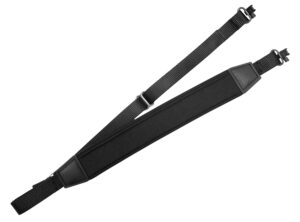 GrovTec US Inc GTSL121 FLEX Black Elastic w/Neoprene Strap Adjustable Padded Rifle/Shotgun