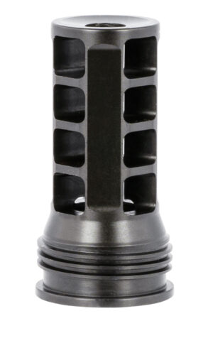 Huxwrx 1574 QD 762 Muzzle Brake Black with 5/8"-24 tpi Threads, 2.30" OAL & 1.20" Diameter for 30 Cal AR-Platform