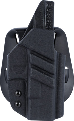 1791 Gunleather TACPDHOWBGLOCKBLKR Tactical Kydex OWB Black Kydex Paddle Compatible w/Glock Right Hand
