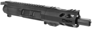 TacFire BU9MM4 Pistol Upper Assembly 9mm Luger 4" Black Nitride Barrel 7075-T6 Aluminum Black Anodized Receiver M-LOK Handguard for AR-Platform