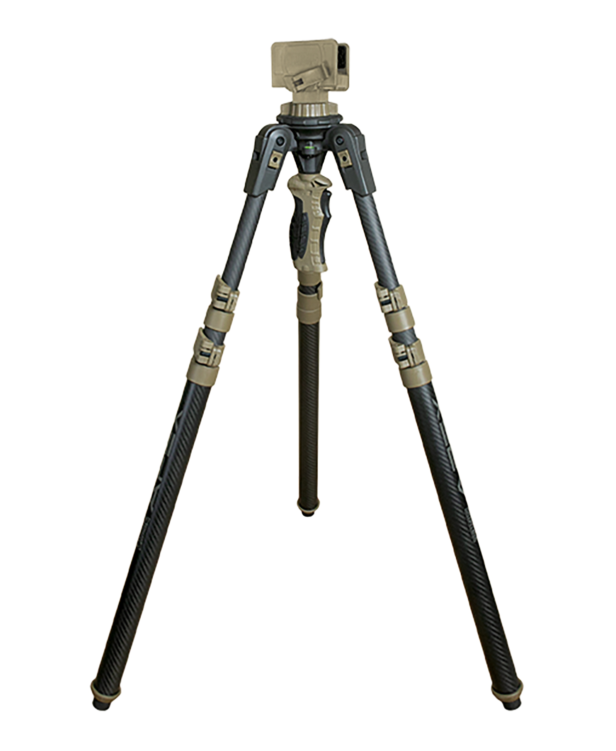 Primos 65900 Trigger Stick Apex Tripod made of Aluminum with Carbon Fiber/Flat Dark Earth Accent Finish, 28"-62" Vertical Adjustment & Rubber Feet