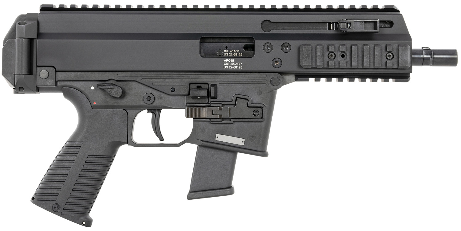 B&T Firearms 36044G APC Pro 45 ACP 15+1 6.80" Black Steel Barrel, M-LOK Handguards, Black Aluminum Picatinny Rail Receiver, Black Polymer Grips, Ambidextrous