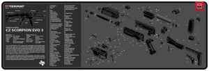TekMat TEKR36CZSCORPION CZ Scorpion EVO 3 Cleaning Mat Black/Gray Rubber 12"x36" CZ Scorpion EVO 3 Parts Diagram