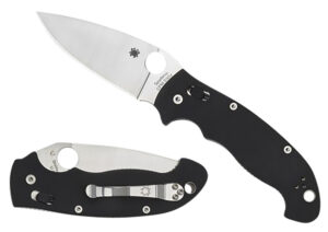Spyderco C95GP2 Manix 2  XL 3.85" Folding Plain Satin CPM S30V SS Blade/Black Textured G10 Handle Includes Pocket Clip