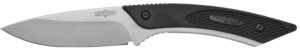 Camillus 19123 Western Coil 3.25" Fixed Plain Silver 420 Steel Titanium Bonded Blade, Black/SS Rubber/Stainless Steel Handle, Includes Sheath