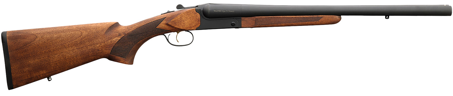 Chiappa Firearms 930360 500 Field 12 Gauge Break Open 3″ 2 20″ Black Side By Side Barrel, Black Steel Receiver, Fixed Walnut Wood Stock