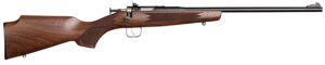Crickett 00002 Deluxe The Original Youth Deluxe Single Shot 16.10" Blued Tapered Barrel, Blued Steel Receiver, Fixed American Walnut Stock, EZ Loader
