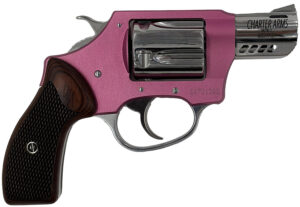 Charter Arms 53805 Coyote  380 ACP 5 Shot 2" High Polished Ported Barrel, High Polished Cylinder, Pink Aluminum Frame, Rosewood Checkered Grip, Exposed Hammer