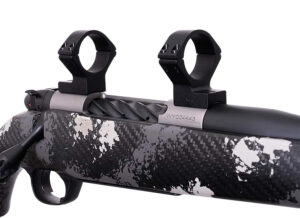 Weatherby TRBVLAS1 Scope Mount/Ring Combo  Matte Black Alloy 1" Tube, Weatherby Mark V Medium Rings Standard 6-Lug Action