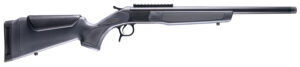 CVA CR4439 Scout 35 Whelen 1rd 22" Blued Threaded Barrel, Blued Picatinny Rail Receiver, Stealth Gray Fixed Synthetic Stock