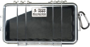 Pelican 1060025100 Micro Case  Black/Clear Polycarbonate 9.88" Long