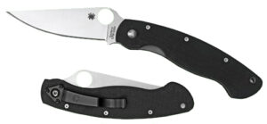 Spyderco C36GPE Military  4" Folding Modified Clip Point Plain CPM S30V Stainless Steel Blade/G10 Black Handle