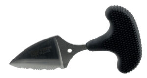 Cold Steel 43NS Mini Pal 1" Fixed Serrated Japanese AUS-8A SS Blade Black Synthetic Rubber Handle