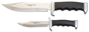 Humvee Adventure Gear HMVBC02BK Bowie Knife Set Fixed Plain Spear Point Polished Stainless Steel Black Pakawood