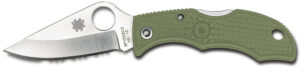 Spyderco LFGP3 Ladybug 3 1.94" Folding Clip Point Plain VG-10 SS Blade Foliage Green FRN Handle