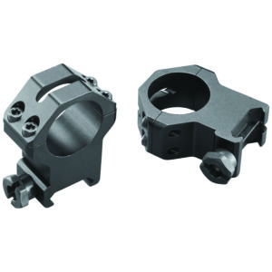 Weaver Mounts 48363 Four-Hole Skeleton Rings  Matte Black Aluminum 1" Extra Extra High