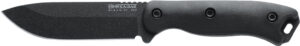 Ka-Bar BK16 Becker  4.38" Fixed Drop Point Plain Black 1095 Cro-Van Blade, Black Ultramid Handle, Includes Sheath