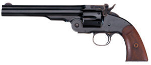 Taylors & Company 550639 Second Model Schofield 45 Colt (LC) Caliber with 7" Barrel, 6rd Capacity Cylinder, Overall Blued Finish Steel & Walnut Grip
