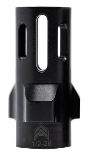 Angstadt Arms AA093LHB28 Flash Hider Black Hardcoat Anodized Steel with 1/2"-28 tpi Threads 1.42" OAL for 9mm Luger