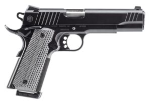 Alpha Foxtrot AA27X4ENA-XQBK08-WBS AF1911 Full Size 45 ACP 8+1 5" Stainless Bull Barrel, Black QPQ Stainless Steel Serrated Slide, Black QPQ Stainless Steel Serrated Frame w/Beavertail G10 Grip