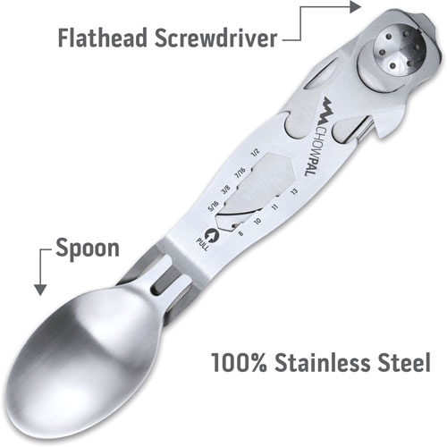 OUTDOOR EDGE CHOWPAL MEALTIME - MULTITOOL W/KNIFE & ORNG POUCH - Image 3