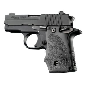 Hogue Overmolded Rubber Grip Handgun Grips for Sig Sauer P238 Slate Grey with Finger Grooves