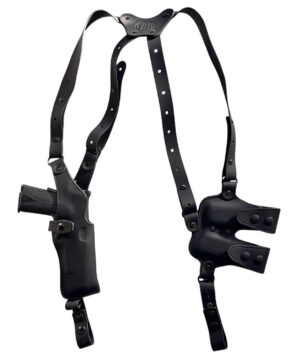 1791 Gunleather NSS2.1SBLVR  Optic Ready Shoulder Vertical Black Fits Glock 17 Right Hand