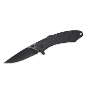 ABKT Elite Ember Folding Knife 2-3/4" Drop Point Blade Black
