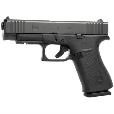 48 9MM LUGER 4''BBL (2)15RD MAGS W/FRONT RAILS BLACK AT