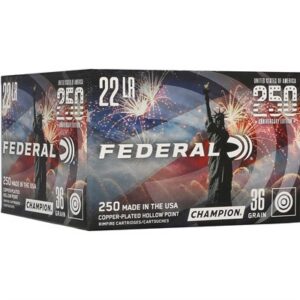 22 LONG RIFLE 36GR COPPER PLATED HOLLOW POINT 250/BOX